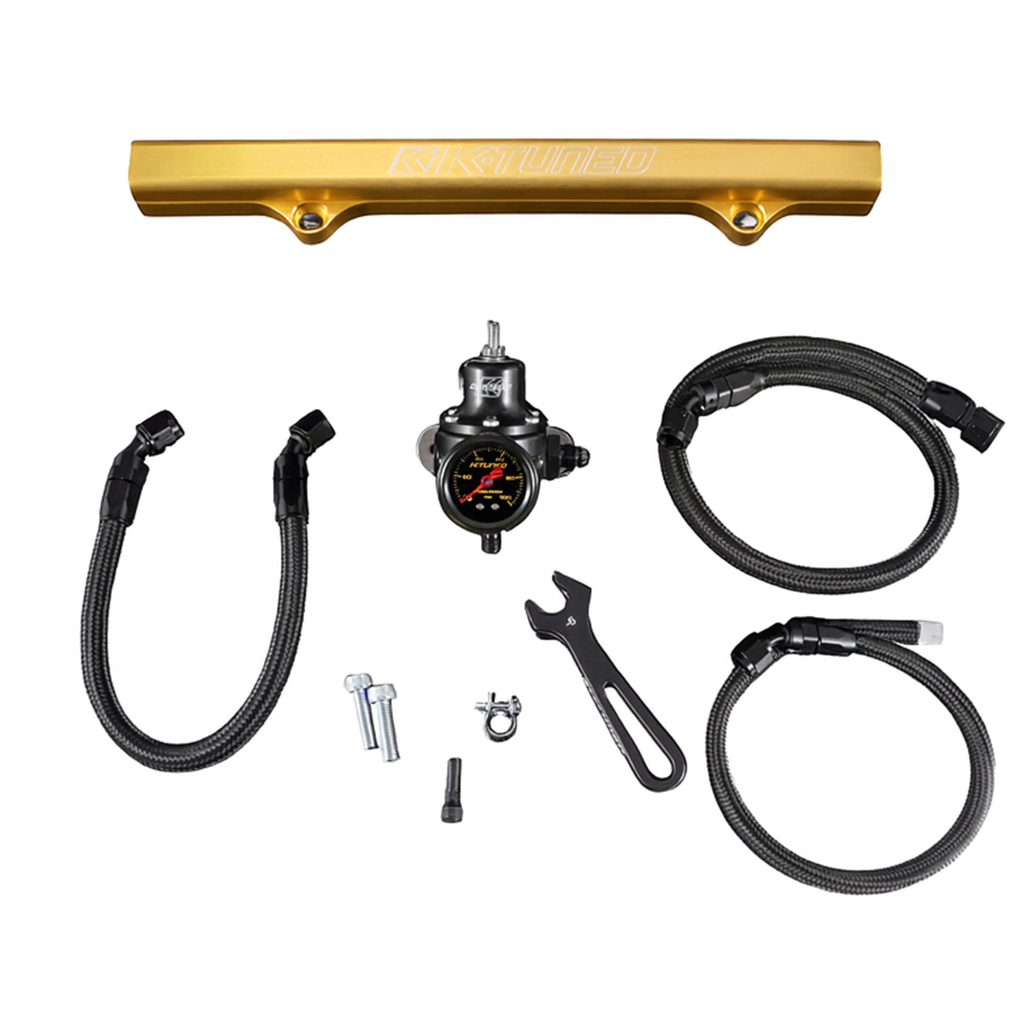 K-Tuned K Swap 6AN OEM Style Fuel System with Gold Fuel Rail
